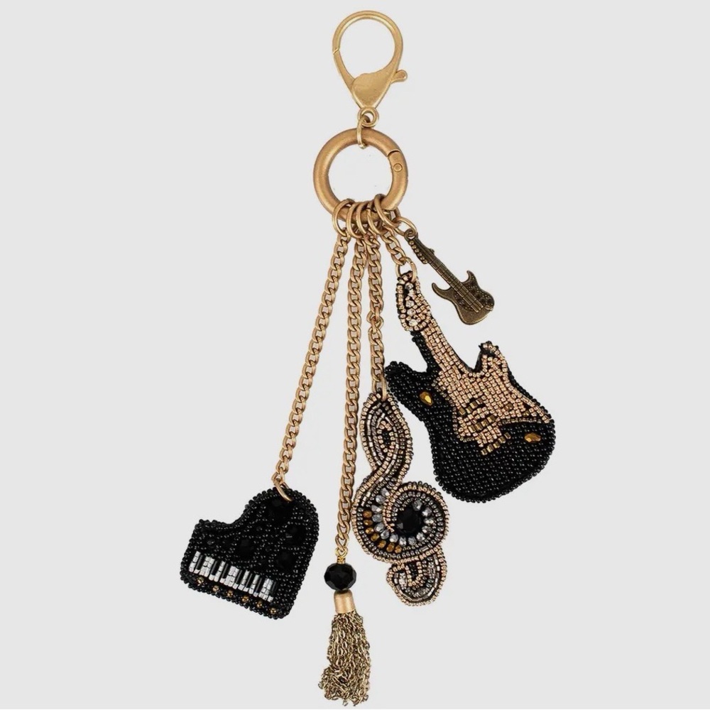 Mary Francis’ Black and Gold Musical Key chain